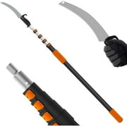 Pole Saws for Tree Trimming 12FT Long Telescoping Extension Pole Pruning Saw Tree Pruner Extendable Manual Pole Saw for Yard Garden and Patios Trees Branches Cutting